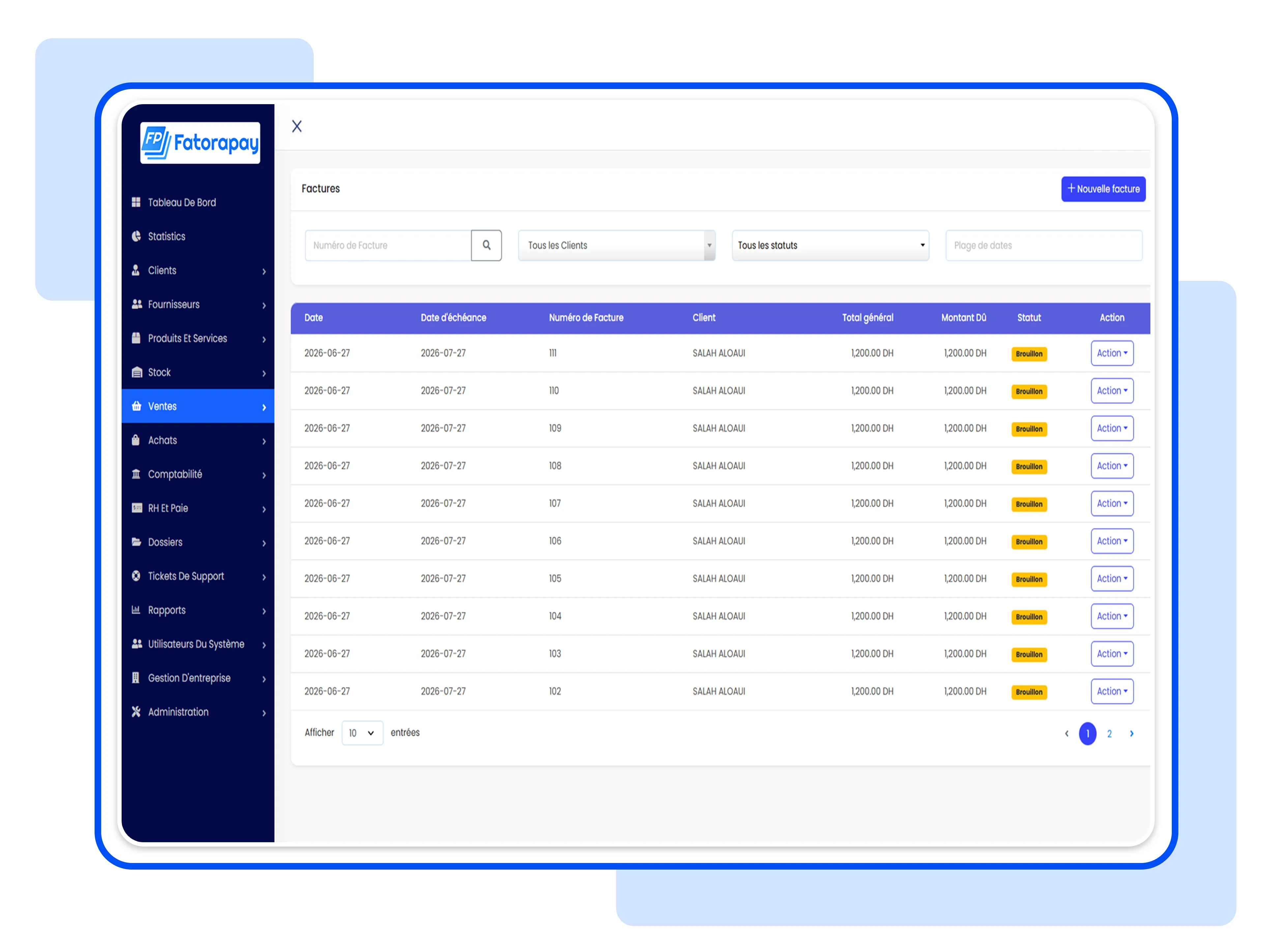 Gestion d’entreprise CRM & Facturation